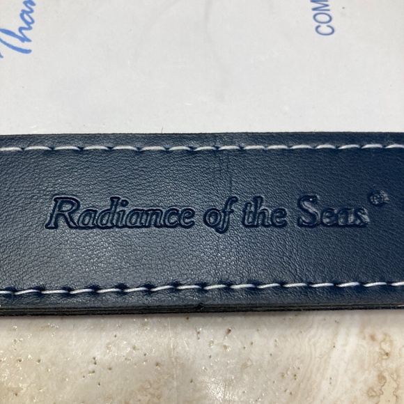 Royal Caribbean Radiance of the Seas 5x7 Picture Frame Blue Faux Leather - Picture 7 of 8